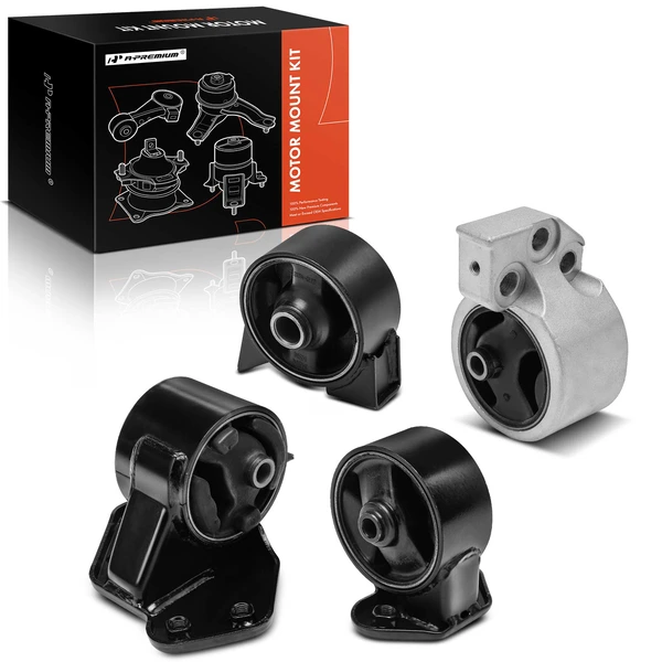2003-2005 Hyundai Accent 4-Pc Engine Mount and Transmission Mount Kit Front & Rear A-Premium APEM340