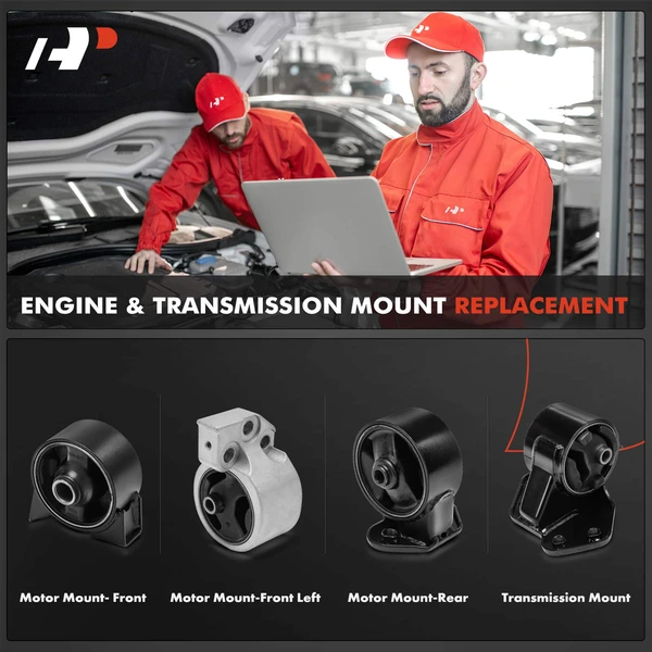 4-Pc Engine Mount and Transmission Mount Kit Front & Rear A-Premium APEM340