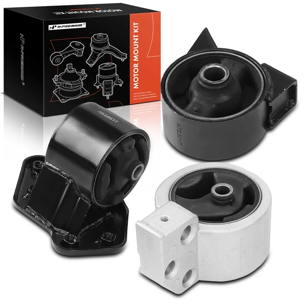 2003-2005 Hyundai Accent 3-Pc Engine Mount and Transmission Mount Kit Front A-Premium APEM630