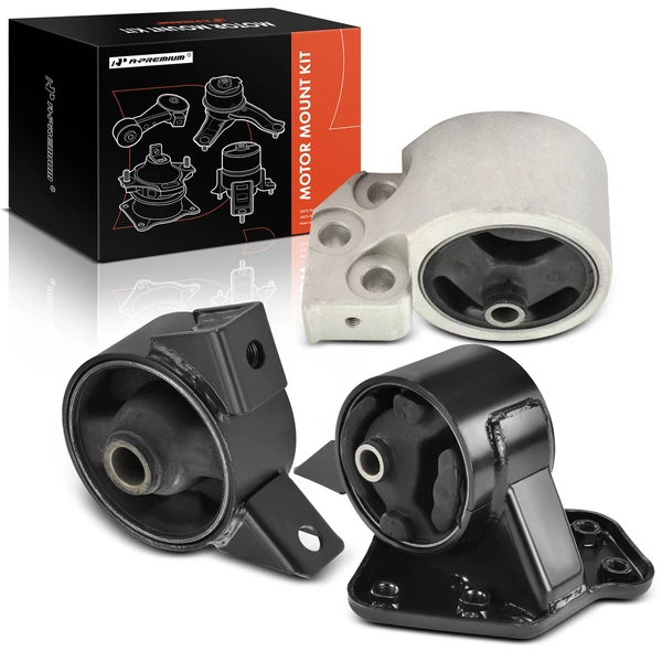 2003-2005 Hyundai Accent 3-Pc Engine Mount and Transmission Mount Kit Front A-Premium APEM632