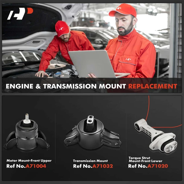 3-Pc Engine Mount and Transmission Mount Kit Front A-Premium APEM639