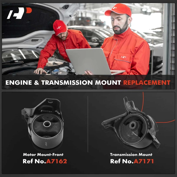 2-Pc Engine Mount and Transmission Mount Kit Front A-Premium APEM647