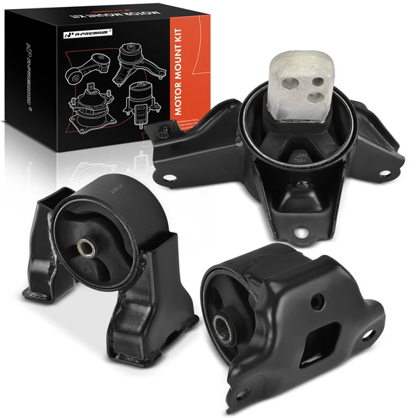 2007-2011 Hyundai Elantra 3-Pc Engine Mount and Transmission Mount Kit Front & Rear A-Premium APEM651