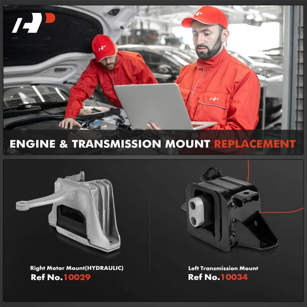 2-Pc Engine Mount and Transmission Mount Kit Left & Right A-Premium APEM652