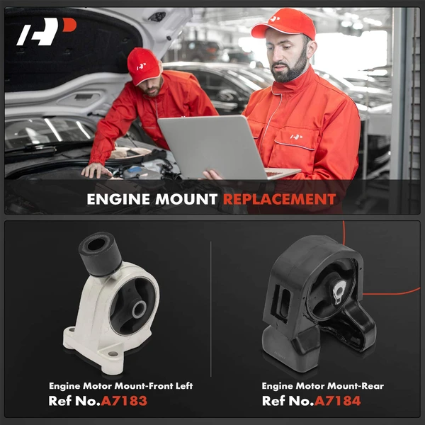 2-Pc Engine Motor Mount Front & Rear A-Premium APEM655