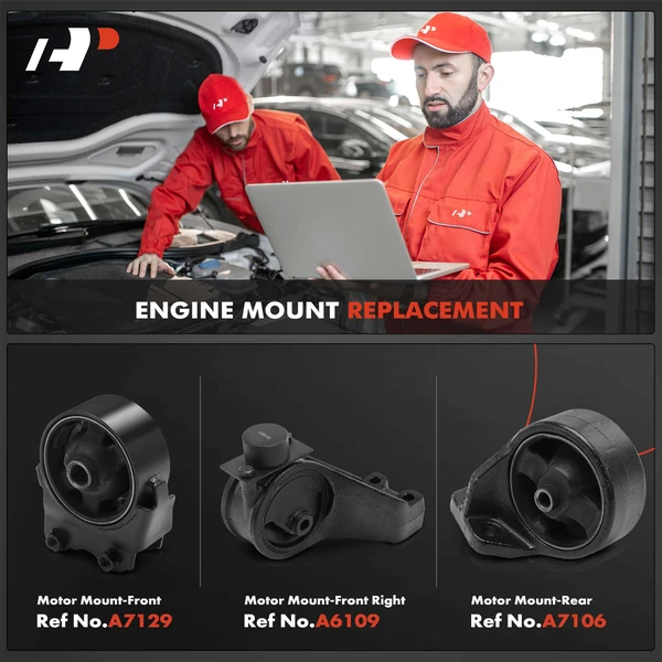 3-Pc Motor Mount Front & Rear A-Premium APEM678