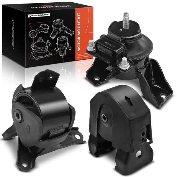 2006-2008 Hyundai Sonata 3-Pc Engine Mount and Transmission Mount Kit Front & Rear A-Premium APEM681