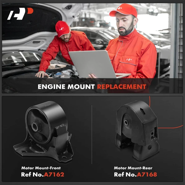 2-Pc Motor Mount Front & Rear A-Premium APEM684