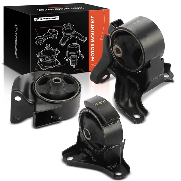 2005-2009 Hyundai Tucson 3-Pc Engine Mount and Transmission Mount Kit Front & Rear A-Premium APEM700