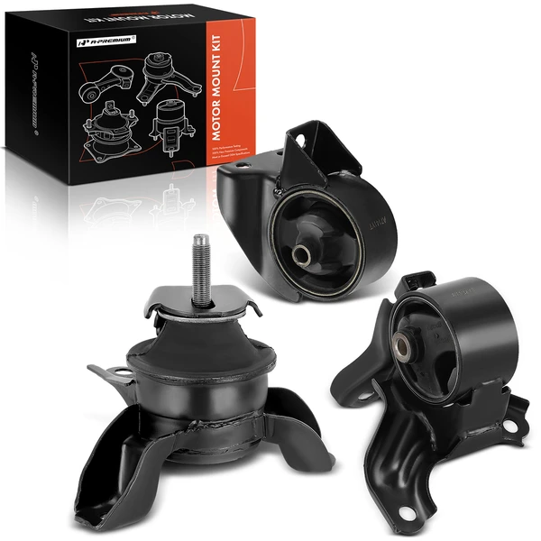 2005-2011 Kia Sportage 3-Pc Engine Mount and Transmission Mount Kit Front Right & Rear A-Premium APEM701