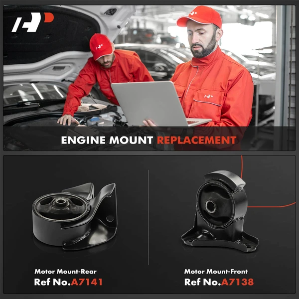 2-Pc Motor Mount Front & Rear A-Premium APEM703