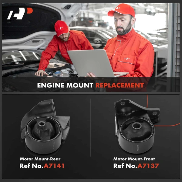 2-Pc Motor Mount Front & Rear A-Premium APEM708