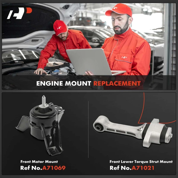 2-Pc Engine Mount and Transmission Mount Kit Front A-Premium APEM712