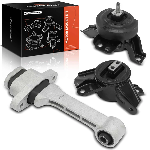 3-Pc Engine Mount and Transmission Mount Kit Front Left & Front Right A-Premium APEM1207
