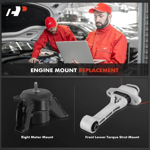 2-Pc Engine Mount and Transmission Mount Kit Front & Right A-Premium APEM1210