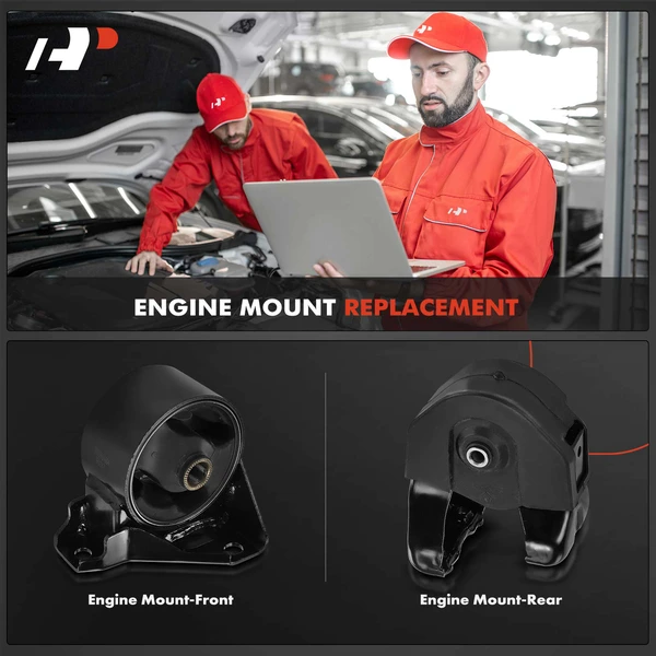 2-Pc Engine Mount, Front & Rear, A-Premium APEM1422