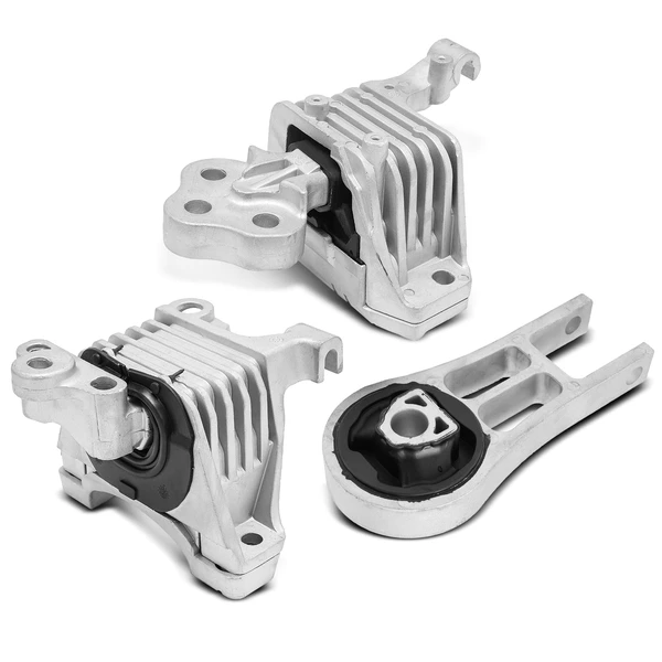 2014-2022 Jeep Cherokee 3-Pc Engine Mount and Transmission Mount Kit Front & Rear A-Premium APEM342