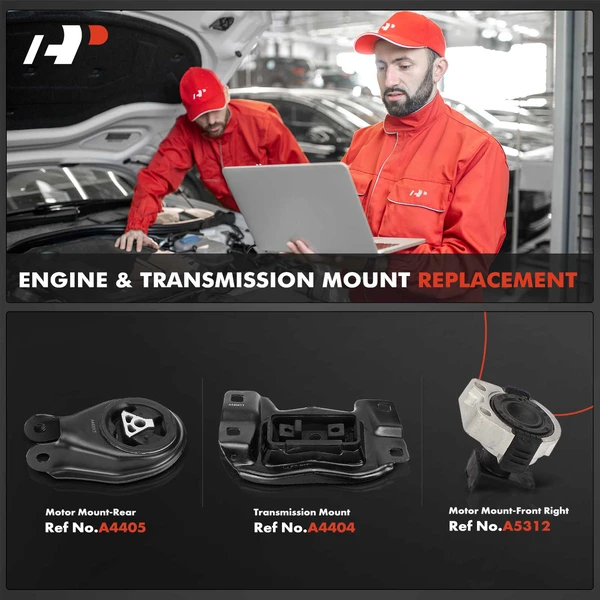 3-Pc Engine Mount and Transmission Mount Kit Front & Rear A-Premium APEM735