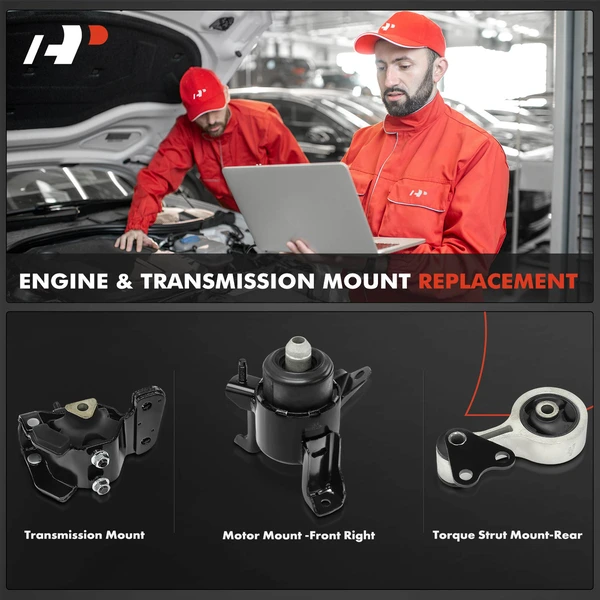 3-Pc Engine Mount and Transmission Mount Kit Front Right & Rear A-Premium APEM1102