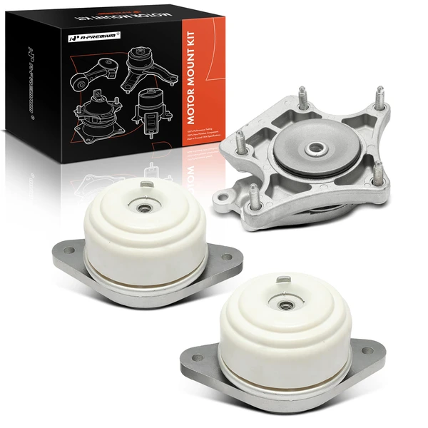 3-Pc Engine Mount and Transmission Mount Kit Front Left & Front Right A-Premium APEM355