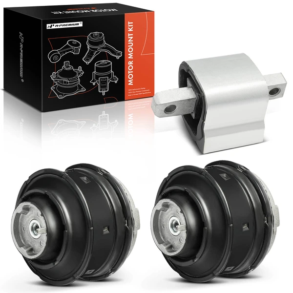 3-Pc Engine Mount and Transmission Mount Kit Front Left & Front Right A-Premium APEM356