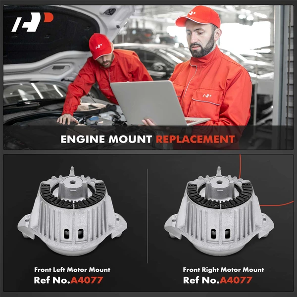2-Pc Motor Mount Front Left & Front Right A-Premium APEM357