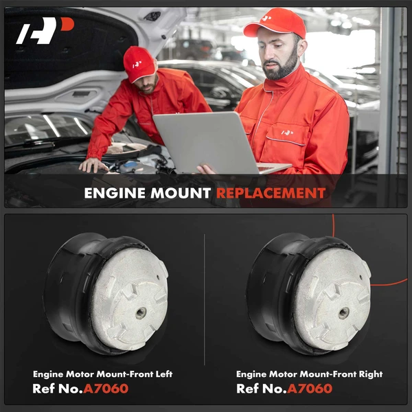 2-Pc Engine Motor Mount Front Left & Front Right A-Premium APEM766