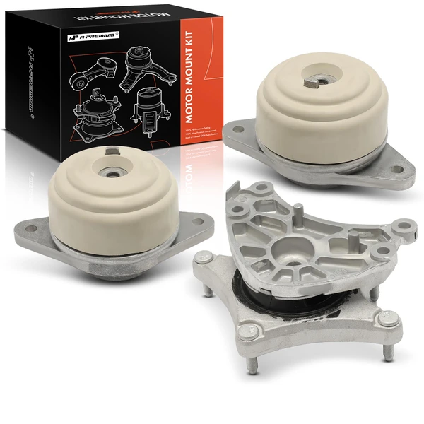 3-Pc Engine Mount and Transmission Mount Kit Front Left & Front Right A-Premium APEM768