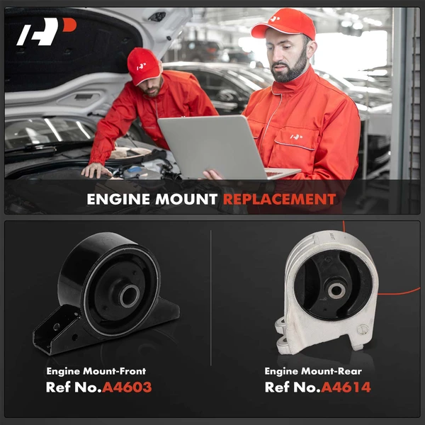 2-Pc Engine Mount, Front & Rear, A-Premium APEM771