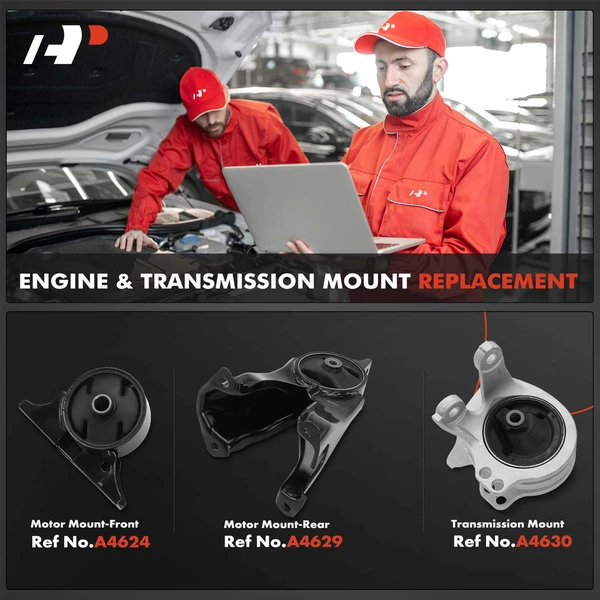 3-Pc Engine Mount and Transmission Mount Kit Front & Rear A-Premium APEM774