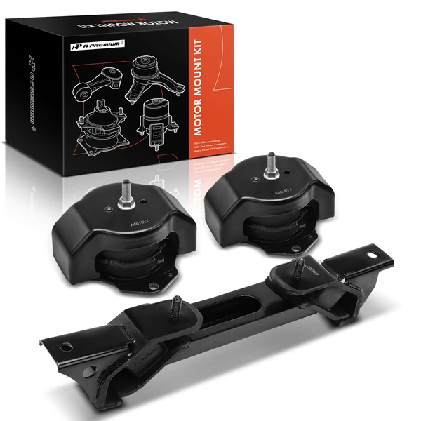 2001-2006 Mitsubishi Montero 3-Pc Engine Mount and Transmission Mount Kit Front Left & Right A-Premium APEM780