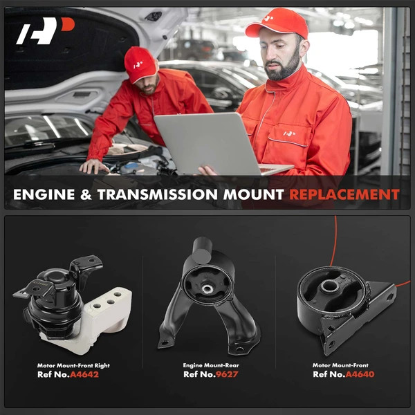 3-Pc Engine Mount and Transmission Mount Kit Front & Rear A-Premium APEM781