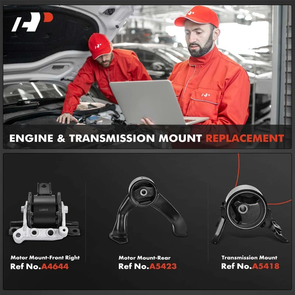 3-Pc Engine Mount and Transmission Mount Kit Front Right & Rear A-Premium APEM789