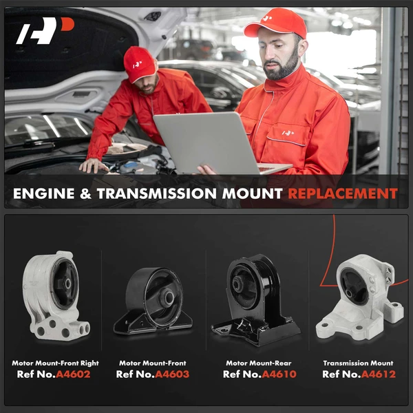 3-Pc Motor Mount, Front & Rear, A-Premium APEM1167