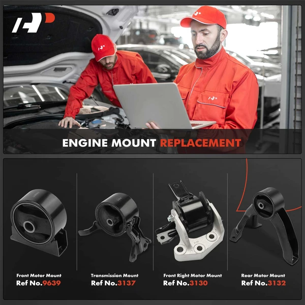 4-Pc Motor Mount + Transmission Mount, Front & Rear, A-Premium APEM1216