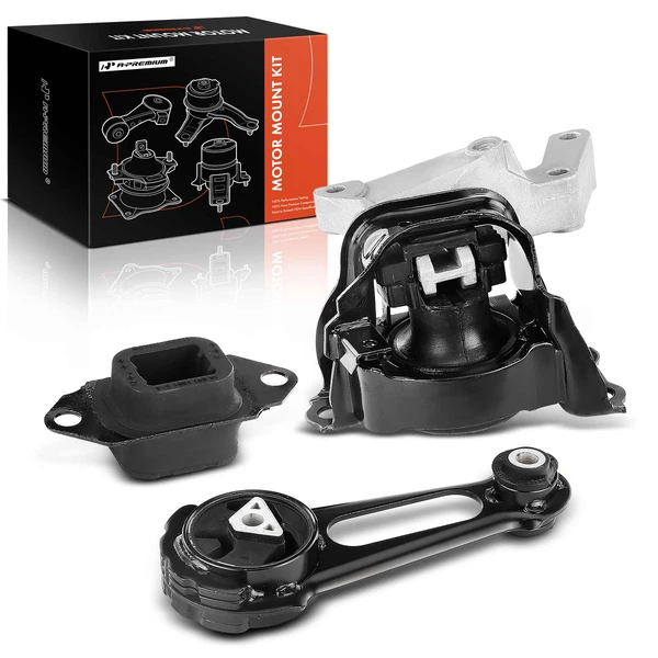 2014-2017 Nissan Versa Note 3-Pc Engine Mount and Transmission Mount Kit Front & Left A-Premium APEM173