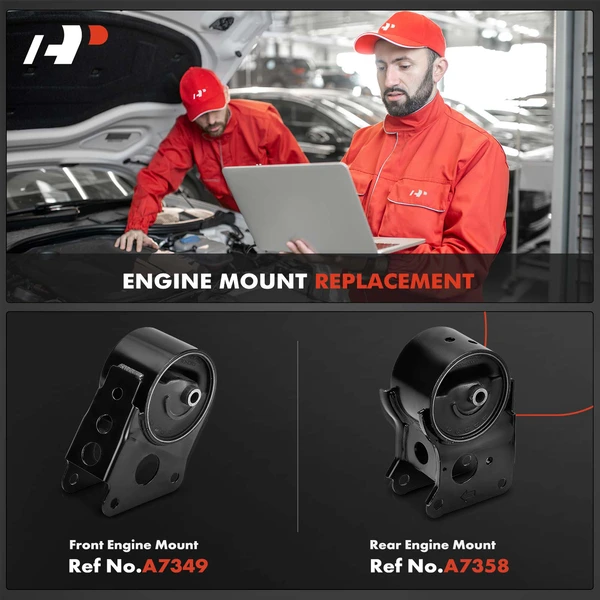 2-Pc Engine Mount Front & Rear A-Premium APEM793