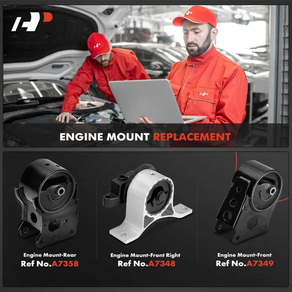 3-Pc Engine Mount Front & Rear A-Premium APEM795