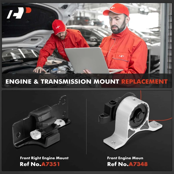 2-Pc Engine Mount and Transmission Mount Kit Front A-Premium APEM797