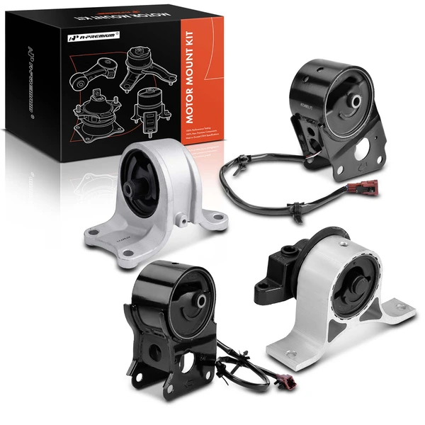 2002-2004 Nissan Altima 4-Pc Engine Mount and Transmission Mount Kit Front & Rear A-Premium APEM801