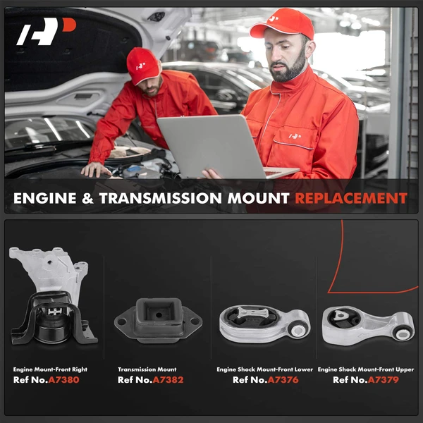 4-Pc Engine Mount and Transmission Mount Kit Front A-Premium APEM820