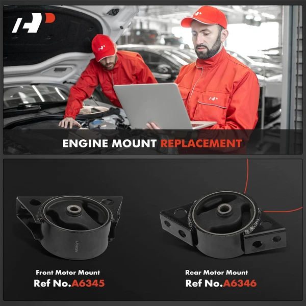 2-Pc Motor Mount Front & Rear A-Premium APEM823