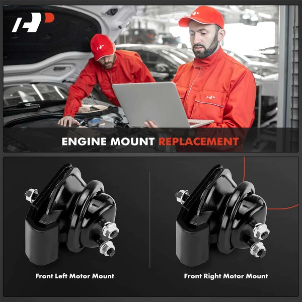 2-Pc Motor Mount, Front Left & Right, A-Premium APEM1112