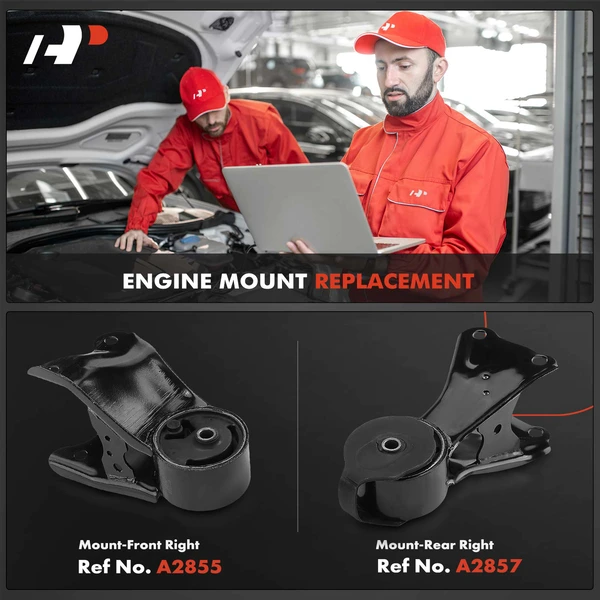 2-Pc Motor Mount, Front & Rear, A-Premium APEM1115