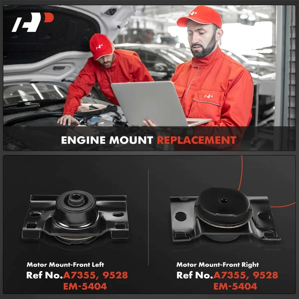 2-Pc Motor Mount, Front, A-Premium APEM1170