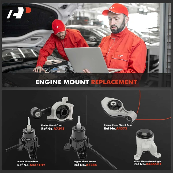 5-Pc Engine Mount and Transmission Mount Kit Front & Rear A-Premium APEM1219