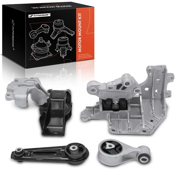 4-Pc Motor Mount + Torque Strut Mount + Transmission Mount, Rear Left & Right, A-Premium APEM1220