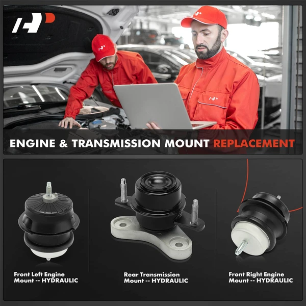 3-Pc Engine Mount and Transmission Mount Kit Front & Rear A-Premium APEM1431