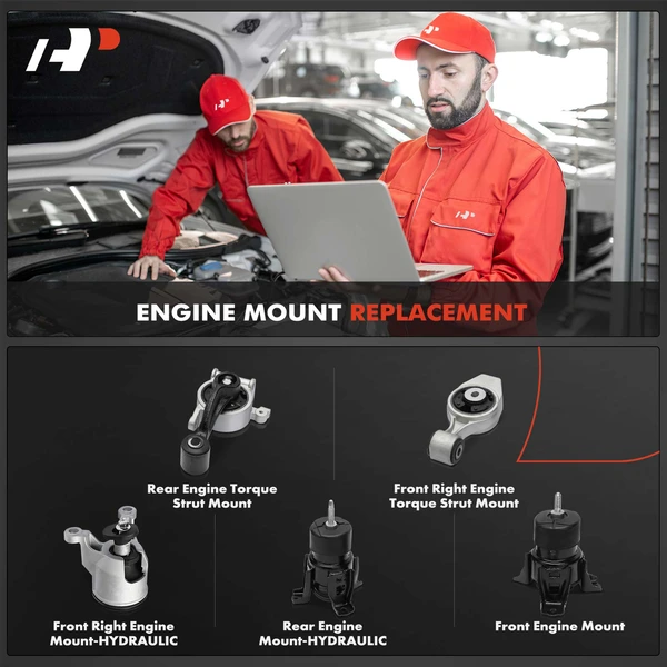 5-Pc Engine Mount and Transmission Mount Kit Front & Rear A-Premium APEM1432