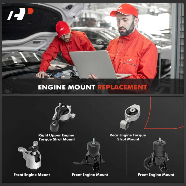 5-Pc Engine Mount and Transmission Mount Kit Front & Rear & Right A-Premium APEM1433